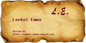 Lenkei Emma névjegykártya