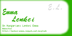 emma lenkei business card